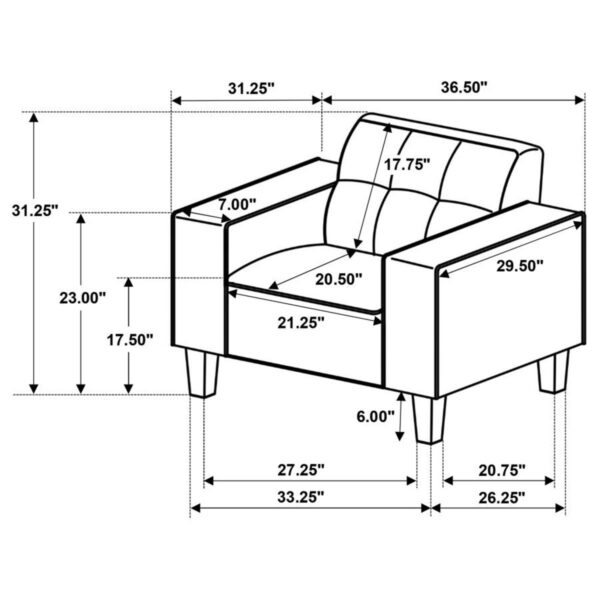 Deerhurst - Upholstered Tufted Track Arm Sofa Set - Image 9