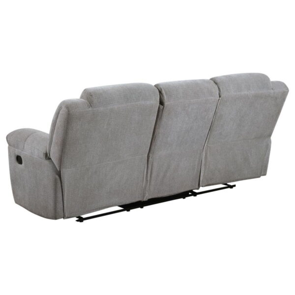 Gilson - Chenille Upholstered Reclining Sofa - Gray - Image 7