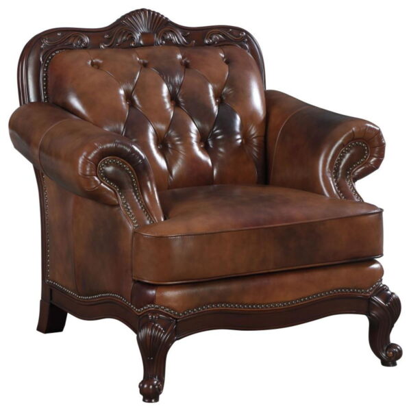 Victoria - Leather Upholstered Sofa Set - Image 10
