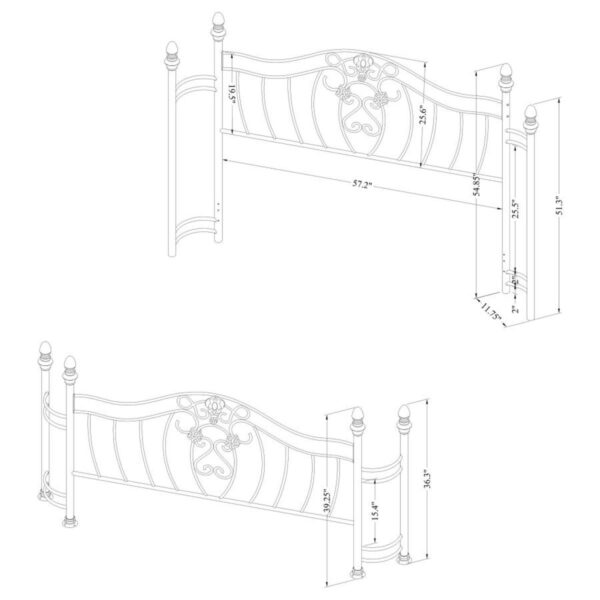 Sydney - Metal Open Frame Bed - Image 5