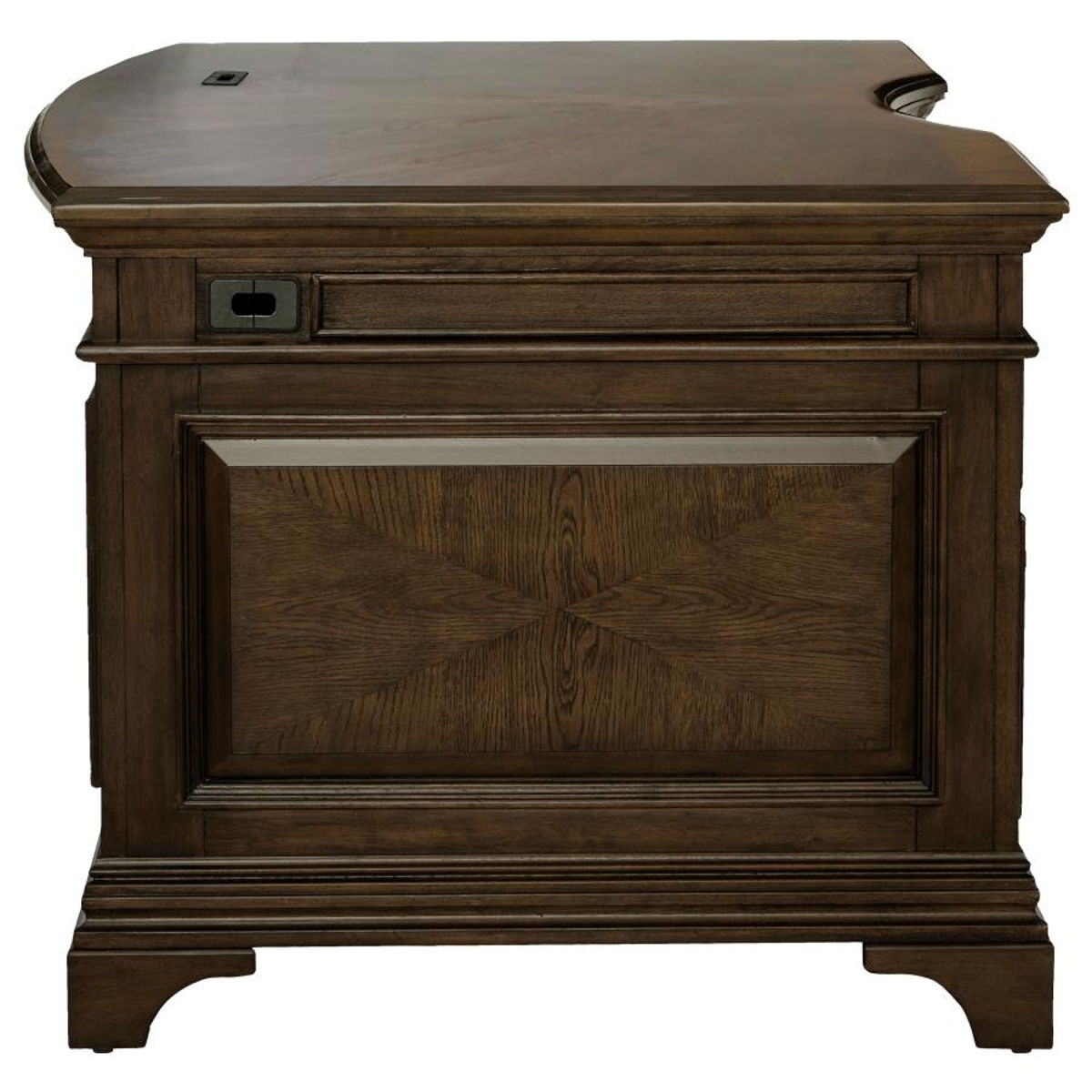 Hartshill - 7-Drawer Executive Desk - Burnished Oak - Image 3
