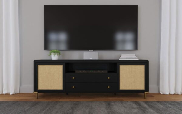 Arini - Rattan Cane 2-Door TV Stand Media Console - Image 24