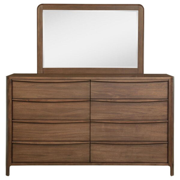 Maderia - 8-Drawer Dresser And Mirror - Walnut - Image 3