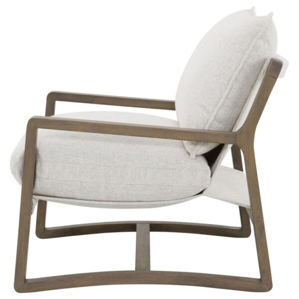 Geneva - Boucle Upholstered Wood Arm Accent Chair - Sand - Image 3