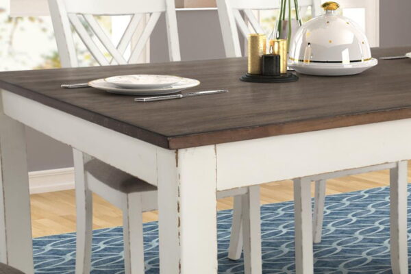 Fortress - 7 Piece Rectangular Dining Set - Vintage Vanilla - Image 7