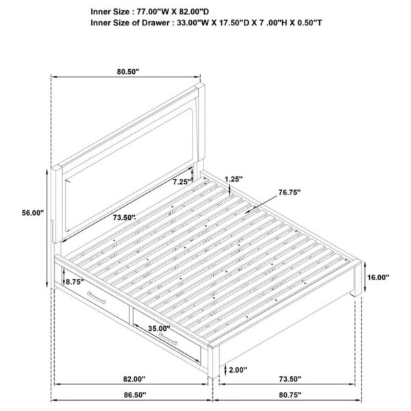 Kenora - LED Storage Bed - Image 41
