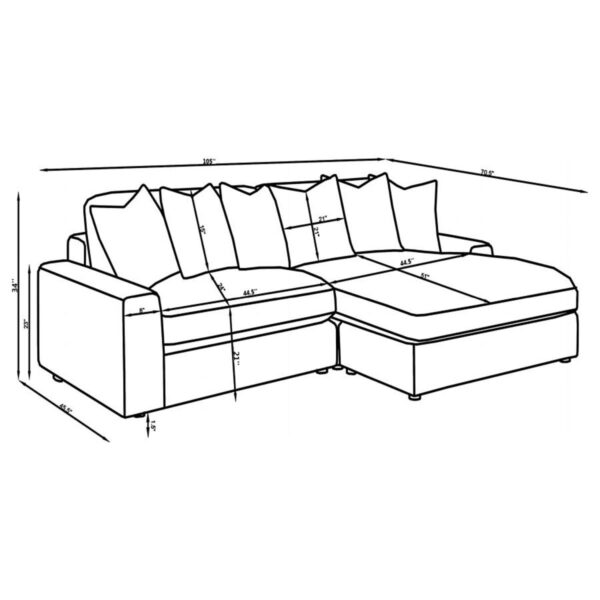 Blaine - Upholstered Reversible Chaise Sectional Sofa - Image 36