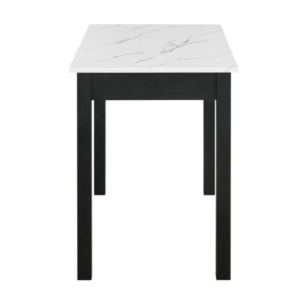 Rylee - Faux Marble Desk - Black / White - Image 3