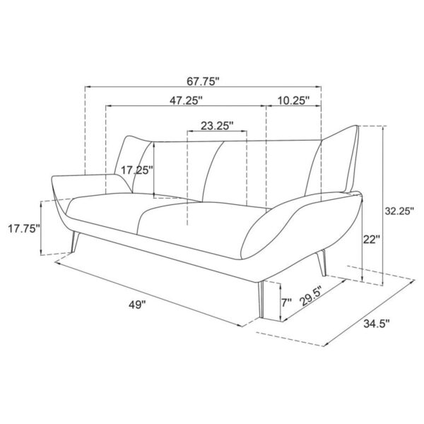 Acton - Upholstered Flared Arm Sofa Set - Image 26