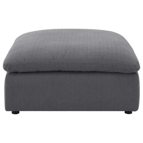 Hobson - Square Upholstered Ottoman - Charcoal - Image 7