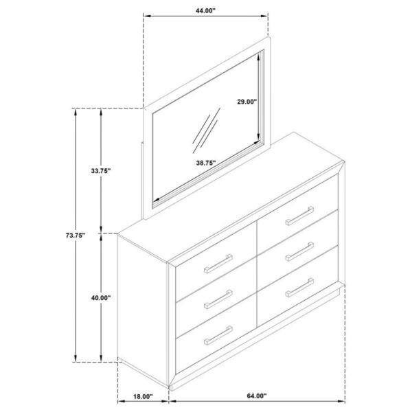Kenora - 6-Drawer Dresser And Mirror - Barley Brown - Image 14