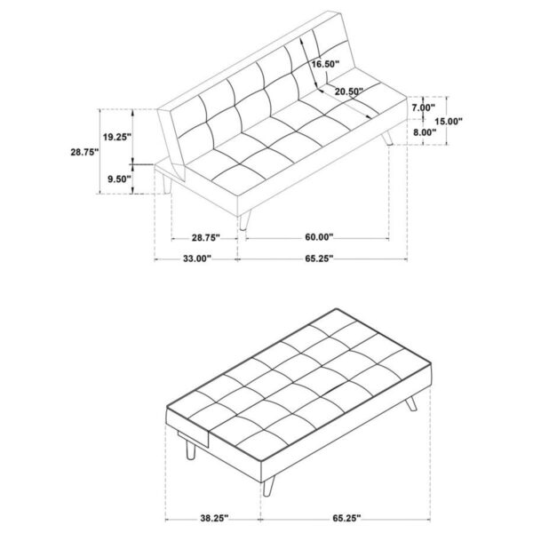 Jenson - Upholstered Tufted Convertible Sofa Bed - Image 21