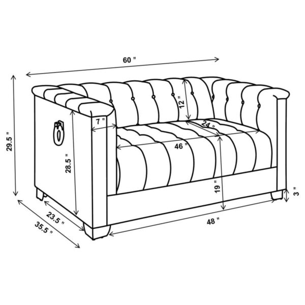 Chaviano - Upholstered Track Arm Sofa Set - Image 30