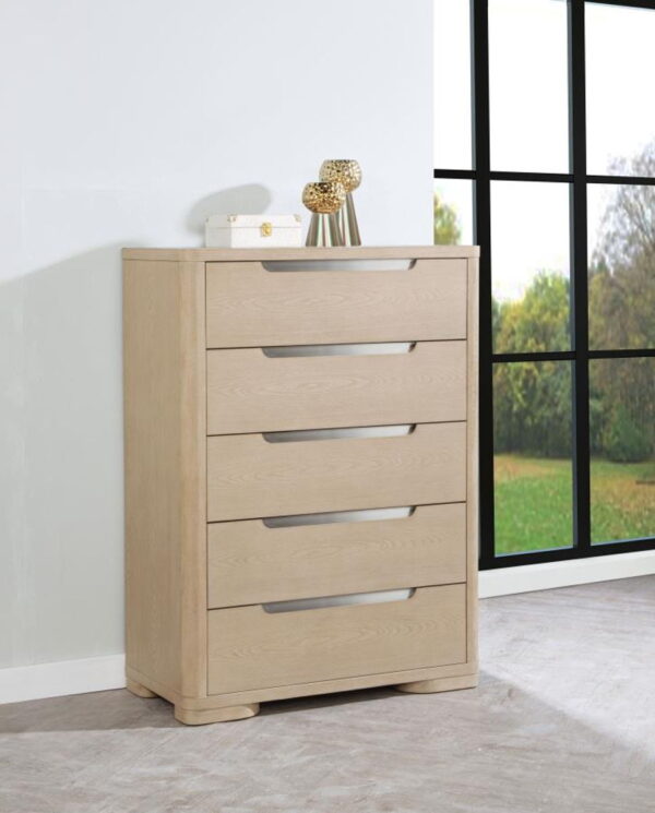 Ladera - 5-Drawer Bedroom Chest Of Drawers - Light Elm - Image 9