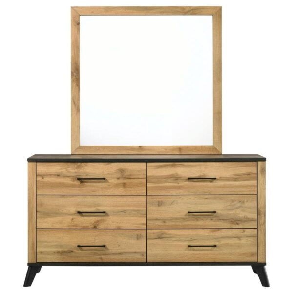 Kaywood - 6-Drawer Dresser And Mirror - Natural Pine - Image 2