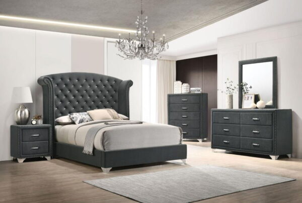 Melody - 6-Drawer Upholstered Dresser - Image 4