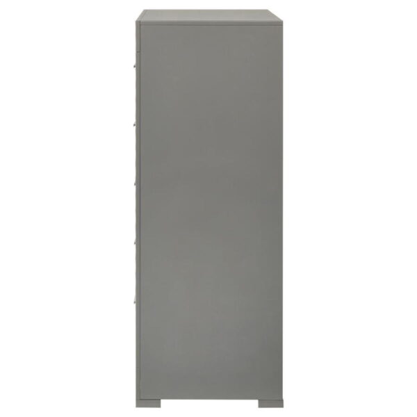 Ives - 5-Drawer Bedroom Chest Of Drawers - Gray High Gloss - Image 14