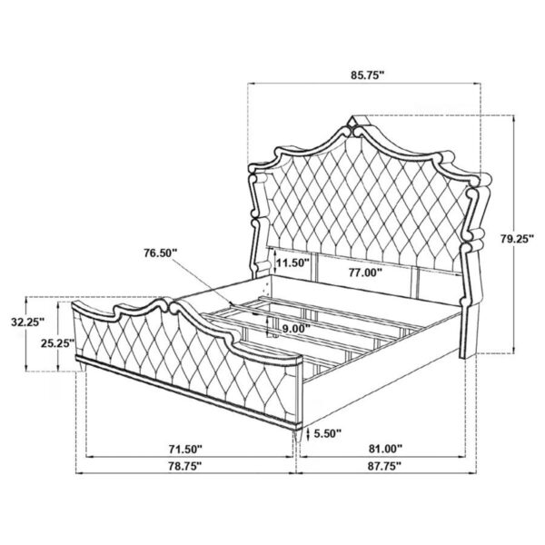 Antonella - Upholstered Panel Bed - Image 9