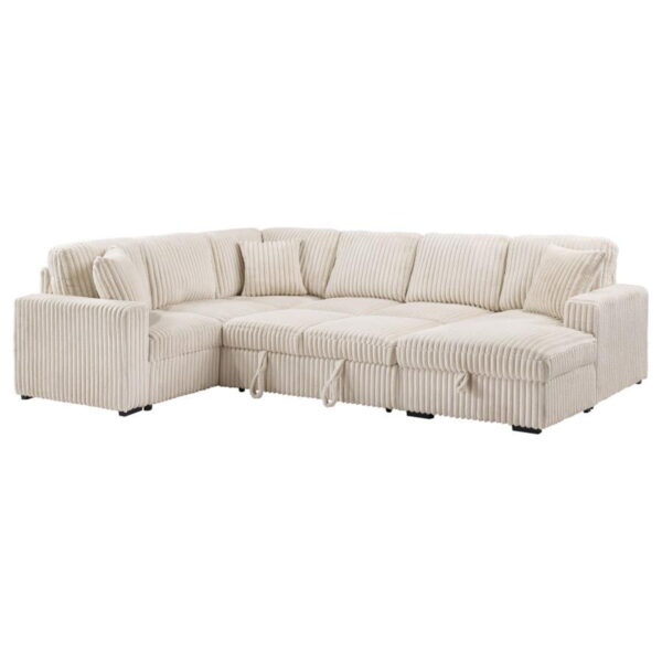 Devonshire - Sleeper Sectional Sofa Storage Chaise - Camel - Image 16