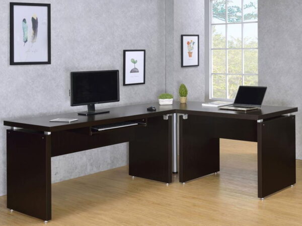 Skylar - Computer Desk With Keyboard Drawer - Cappuccino - Image 9