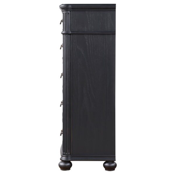 Celina - 5-Drawer Bedroom Chest - Black - Image 7