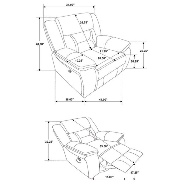 Greer - Upholstered Swivel Glider Recliner Chair - Image 8