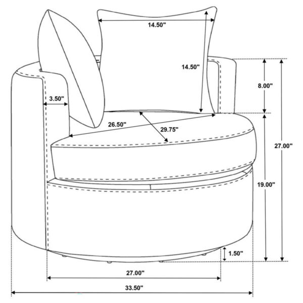 Debbie - Upholstered Swivel Accent Chair - Image 12