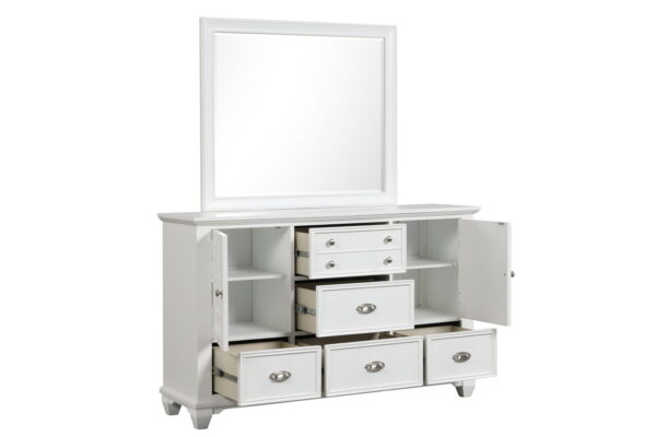 Jamestown - Dresser & Mirror - White - Image 3