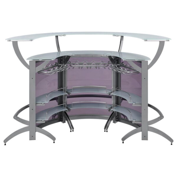 Dallas - 3-Piece Curved Freestanding Home Bar Cabinet - Image 7