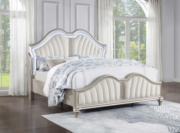 Evangeline - Wood LED Panel Bed - Image 6