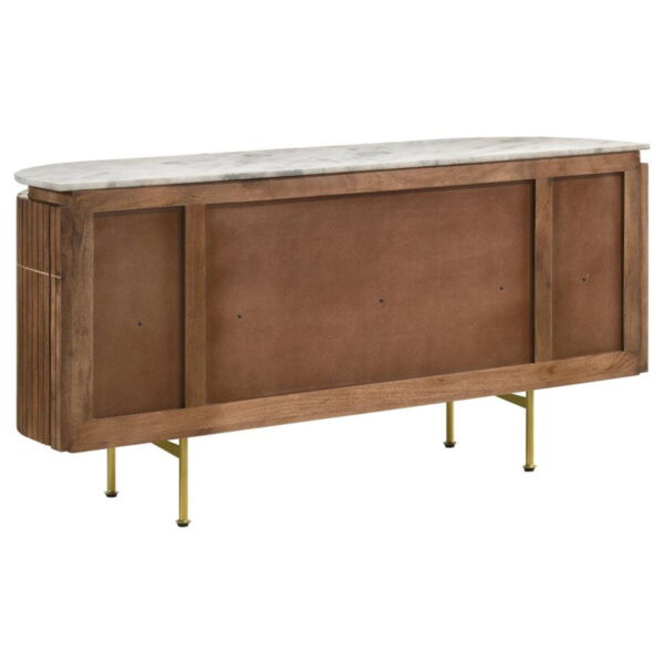 Ortega - 4 Door Marble Top Sideboard Buffet Cabinet - Natural - Image 10