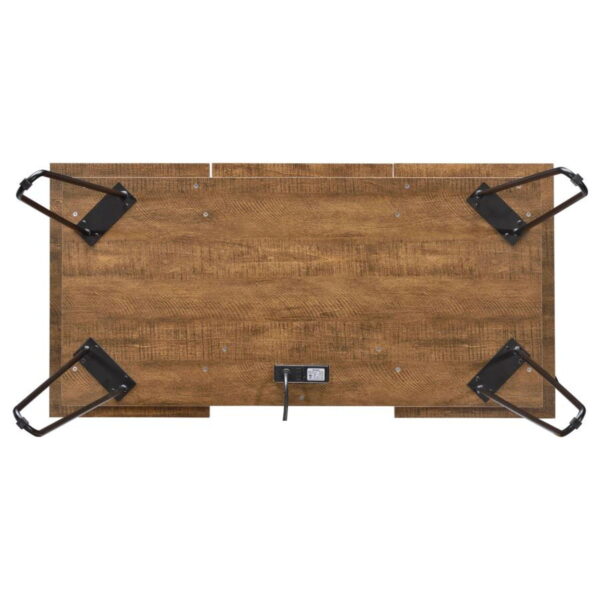 Sheeran - Writing Desk With Storage - Rustic Amber - Image 4
