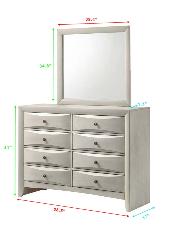 Emily - Dresser 8 Drawers - White - Image 4