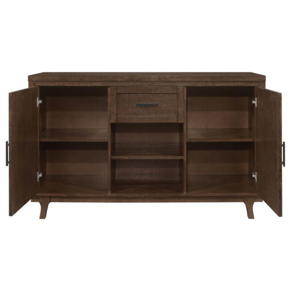 Reynolds - 2 Door Sideboard Buffet Storage Cabinet - Brown Oak - Image 6