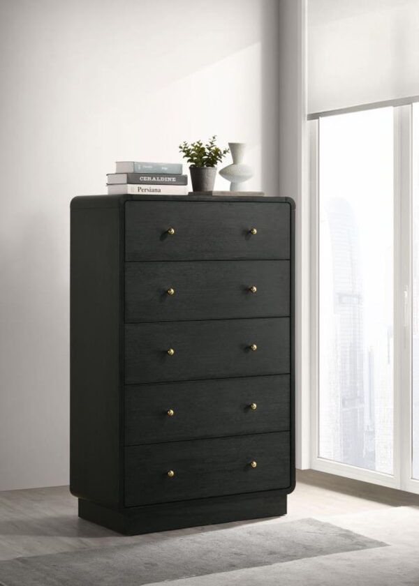 Cavelle - 5-Drawer Chest Of Drawers - Black - Image 3