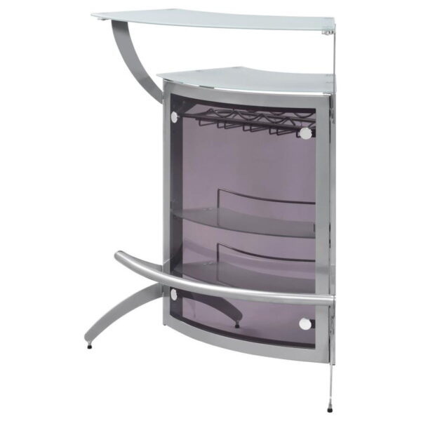 Dallas - 2-Shelf Curved Freestanding Home Bar Cabinet - Image 8