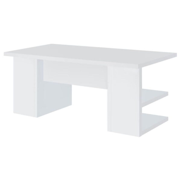 Alice - 4-Shelf Engineered Wood Writing Desk - White - Image 9
