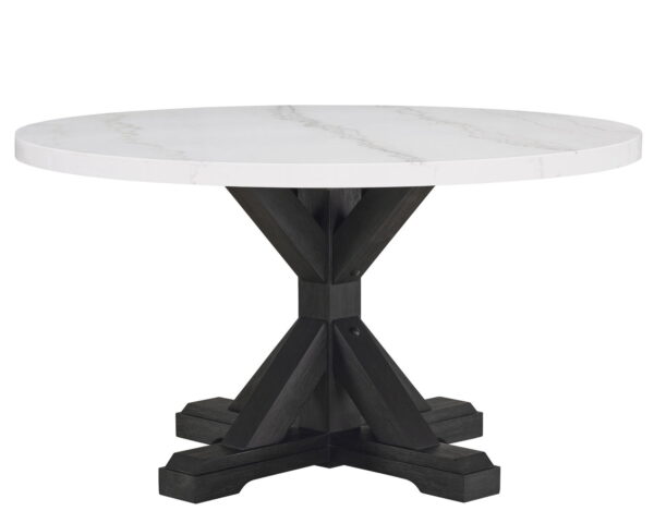 Varley - 5 Piece Round Dining Room Set - White / Gray - Image 6