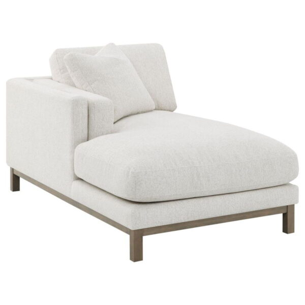 Geneva - Boucle Upholstered Sectional Chaise Sofa - Sand - Image 11