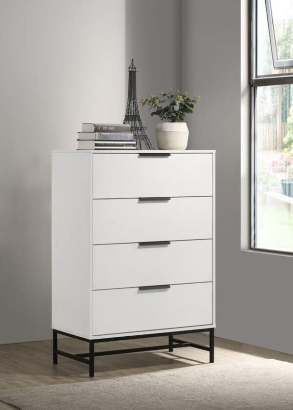 Sonora - 4-Drawer Bedroom Chest - White - Image 12