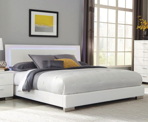 Felicity - Wood LED Panel Bed - Image 3