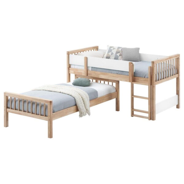 Dakota - Wood Twin Over Twin Bunk Bed - Natural - Image 9
