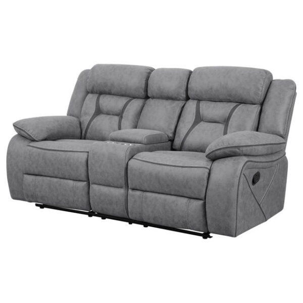 Higgins - Pillow Top Arm Motion Loveseat with Console - Image 2