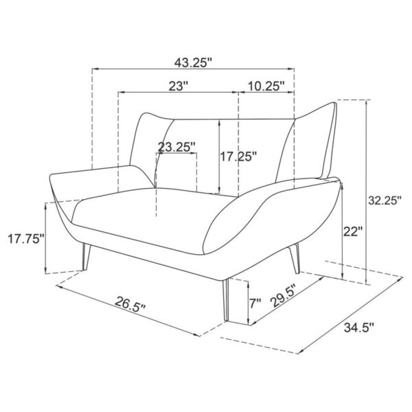 Acton - Upholstered Flared Arm Sofa Set - Image 23