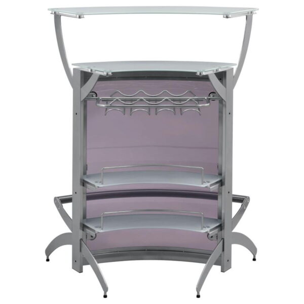 Dallas - 2-Shelf Curved Freestanding Home Bar Cabinet - Image 23