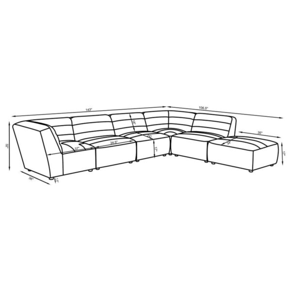 Sunny - Upholstered Modular Sectional Sofa - Image 13