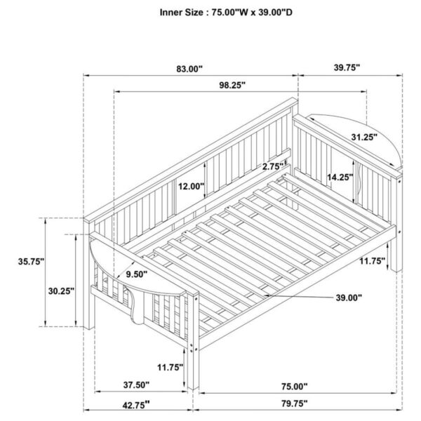 Bethany - Wood Daybed With Drop-Down Tables - Image 20
