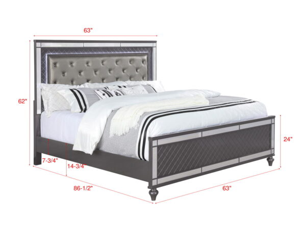Refino - Bedroom Set - Gunmetal - Image 3
