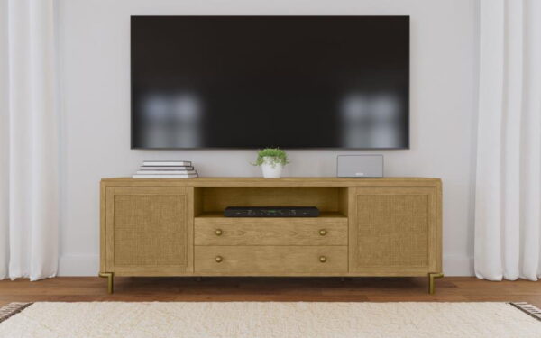 Arini - Rattan Cane 2-Door TV Stand Media Console - Image 11