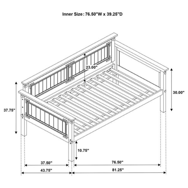 Oakdale - Wood Twin Daybed with Trundle - Rustic Honey - Image 5